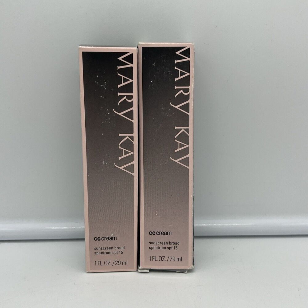 Lot of 2 NIB Mary Kay CC Cream VERY DEEP Sunscreen Broad Spectrum SPF 15 EXP